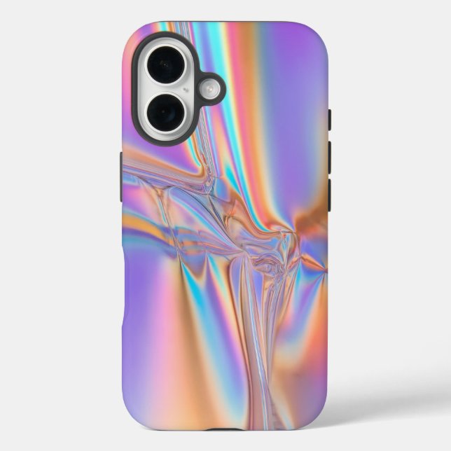 Luxe Holographic Iridescent iPhone 16 Case (Back)