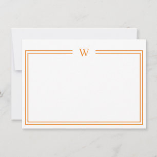 Luxe Initial Personal Stationery Yellow Card