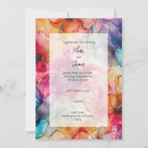 Luxe Joyaux Tons Glamor Colorf Elégante Invitation