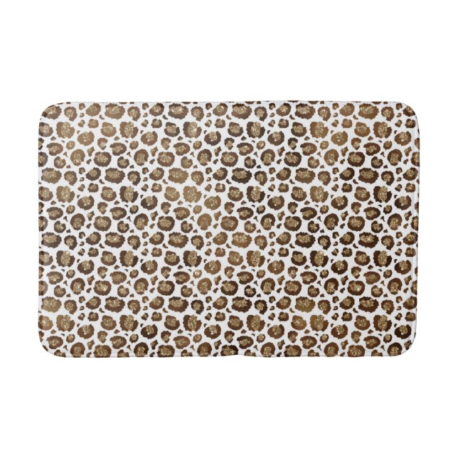 LUXE LEOPARD SPARKLE BATH MAT (Front)
