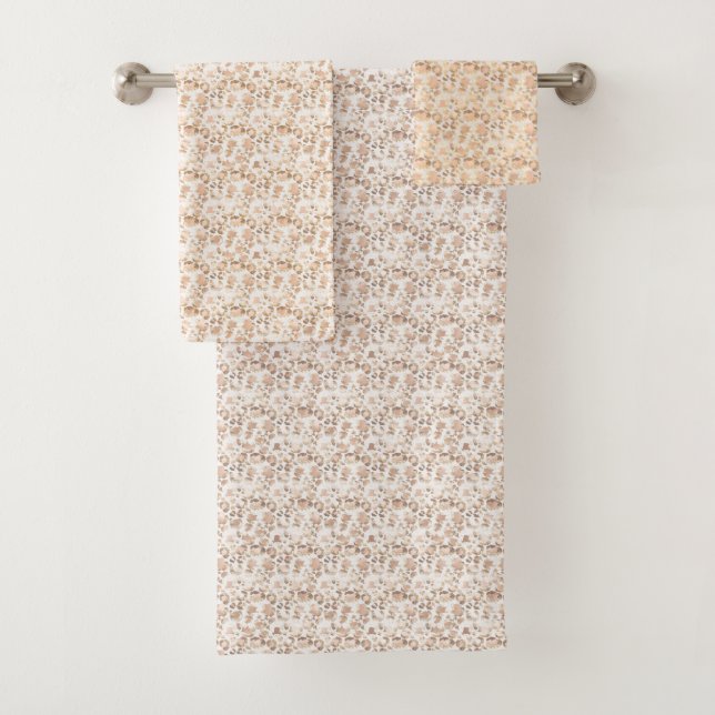 LUXE LEOPARD SPOT PATTERNED BATHROOM TOWEL SET (Insitu)