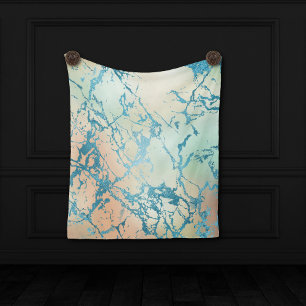 Luxe Marble   Beautiful Coral and Teal Backdrop Tapestry