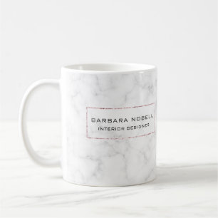 Luxe Marble Luxury Rose Gold Designer Coffee Mug