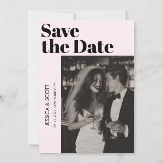 Luxe Minimal Flat Save The Date Card
