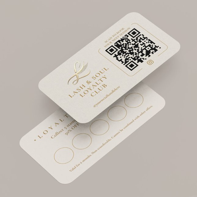 Luxe Modern Lash Tech Sand Rewards Loyalty Card (Luxe Modern Lash Tech Sand Rewards Loyalty Card
)