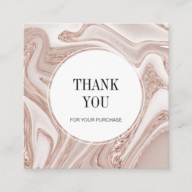 Luxe moderne maquillage carte de remerciements coi (Devant)