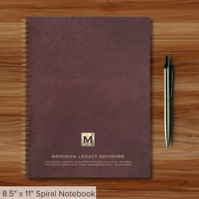 Luxe Monogram Carnet d'affaires (Créateur téléchargé)