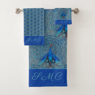 Luxe Monogram Turquoise Turquoise Blue Peacock Mot