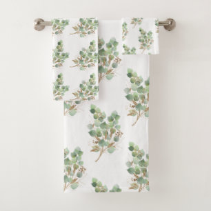 LUXE NATIVE EUCALYPTUS WHITE TOWEL SET