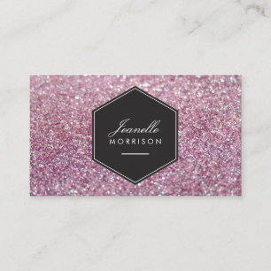 Luxe Parties scintillant rose Carte de visite de b
