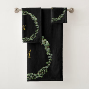 LUXE PERSONNALISÉ EUCALYPTUS BLACK WREATH PLEIN