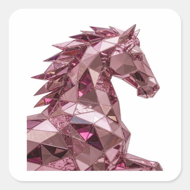 Luxe Pink Abstract Sticker Design (Front)