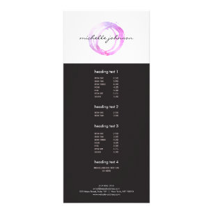Luxe Pink Painted Circle Designer Logo Rack Card