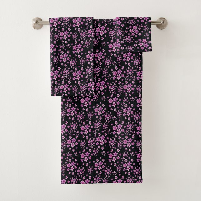 Luxe Populaire Noir violet Floral (En situation)