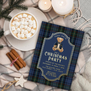 Luxe Preppy Plaid Christmas Teddy Bear