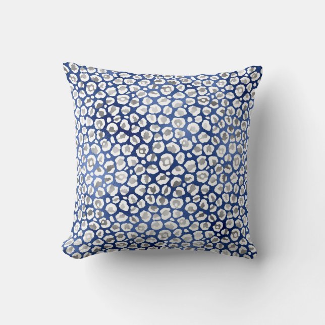 LUXE PRINT BLUE CUSHION (Front)