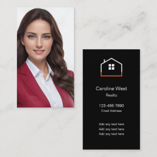 Luxe Realtor Portrait Carte de visite style soie