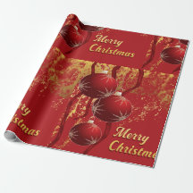 Luxe red and gold Christmas Ornaments