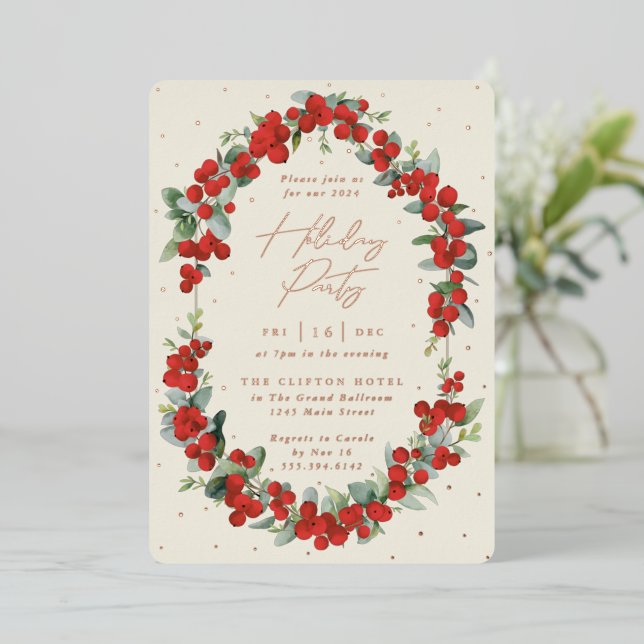 Luxe Red Berry + Eucalyptus Holiday Party (Standing Front)