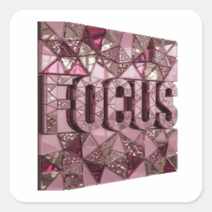 Luxe Rose FOCUS Autocollant d'Art