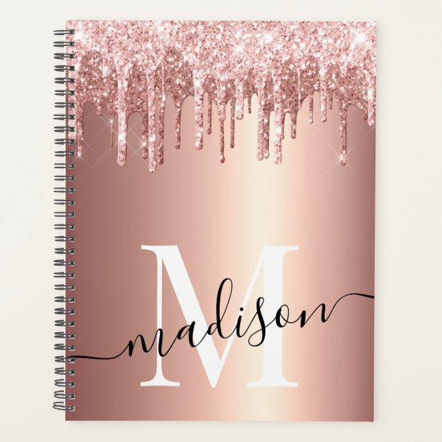 Luxe Rose Gold Foil Parties scintillant de goutte  (Devant)