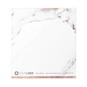 Luxe rose gold marble personalized Stationery Notepad