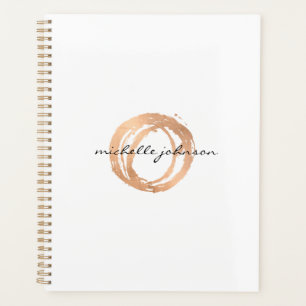 Luxe Rose Gold Painted Circle Appointment Book Planner