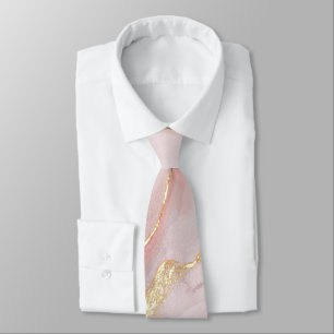 LUXE ROSE MARBRE D'OR INSPIRÉ CRAVATE