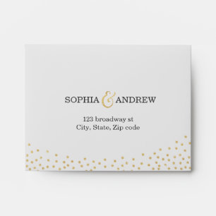 Luxe RSVP Envelope & faux gold glitter Liner