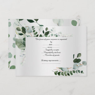 LUXE SILVER BOTANICAL RESPONSE CARD