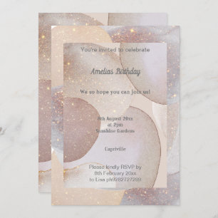 LUXE SPACE BUBBLE ANNIVERSAIRE INVITATION FÊTE