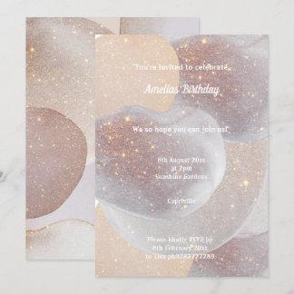 LUXE SPACE TALK ANNIVERSAIRE FÊTE INVITATION