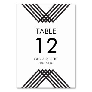 Luxe Stripes Table Number