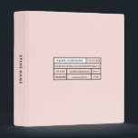Luxe Trendy Modern Minimalist Pastel Misty Rose Binder<br><div class="desc">Luxe Trendy Modern Typography Minimalist Pastel Misty Rose Customizable 1" 3 ring Binder #Customizable #Binder #CustomizableBinder #Stationary By AffordPrint @Zazzle For creative firms, agencies, boutique shops, handmade shops & personal uses. Ideal for all professions & occasions : Artist, Designers, Consultant, Stylist, Agent, Trainer, Instructor, Entrepreneur & countless more. Fonts &...</div>