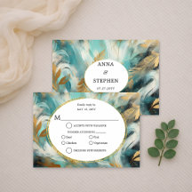 Luxe Turquoise Or Pinceau RSVP