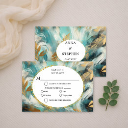Luxe Turquoise Or Pinceau RSVP