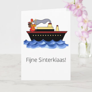 Luxe Typografie Sinterklaas Wenskaart 5 December Card