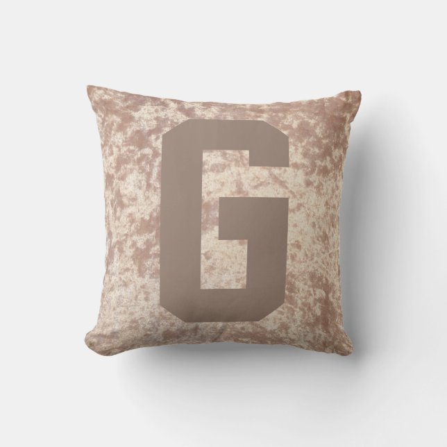 Luxe velours stylisé coussin d'oreiller jettent (Recto)