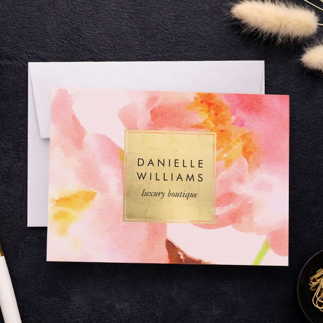 Luxe Watercolor Pink Florals II Gift Certificate (Creator Uploaded)