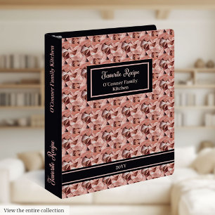 Luxe Wedding planner Classeur Rose or Monogramme 