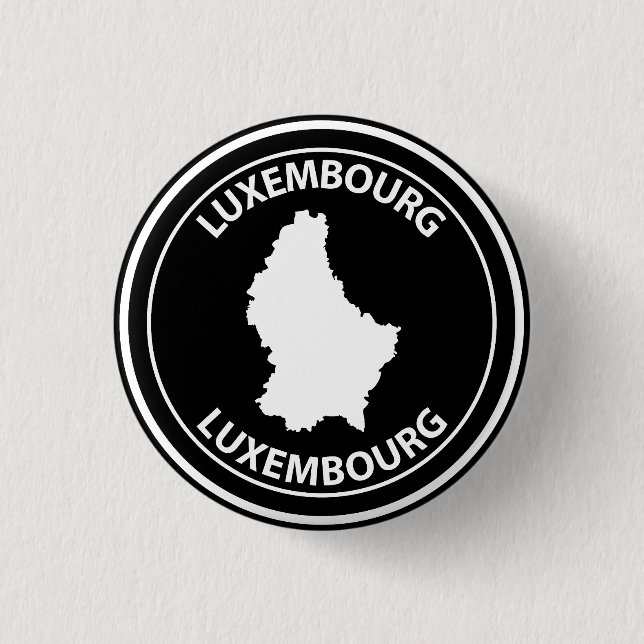 Luxembourg 1 Inch Round Button (Front)