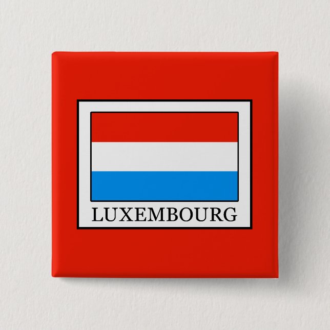 Luxembourg 2 Inch Square Button (Front)