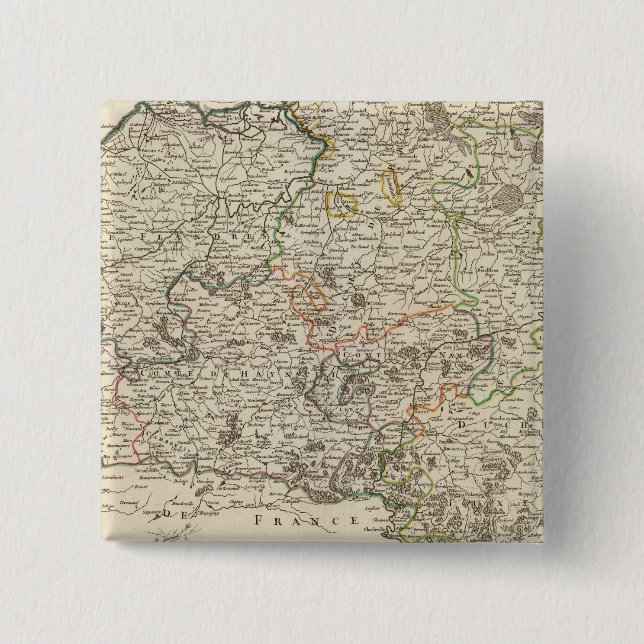 Luxembourg, Belgium 2 Inch Square Button (Front)