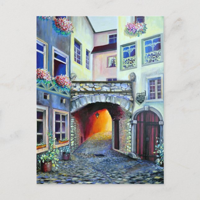 Luxembourg - Bohemian illustration Painting Postcard (Front)
