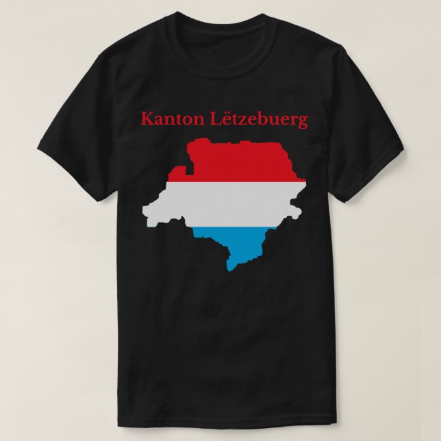 Luxembourg Canton Map T-Shirt (Design Front)