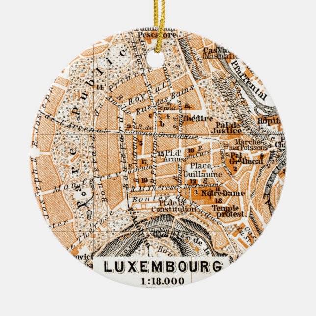 Luxembourg Ceramic Ornament (Front)