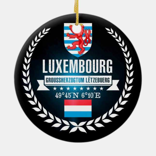 Luxembourg Ceramic Ornament (Back)