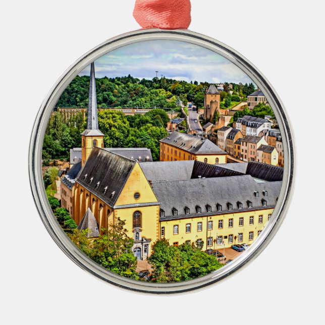 Luxembourg city metal ornament (Front)