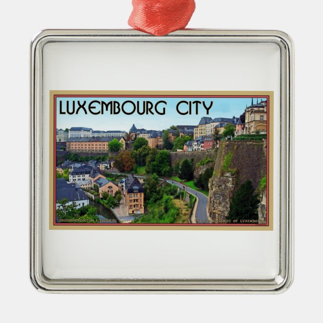 Luxembourg City Metal Ornament (Front)