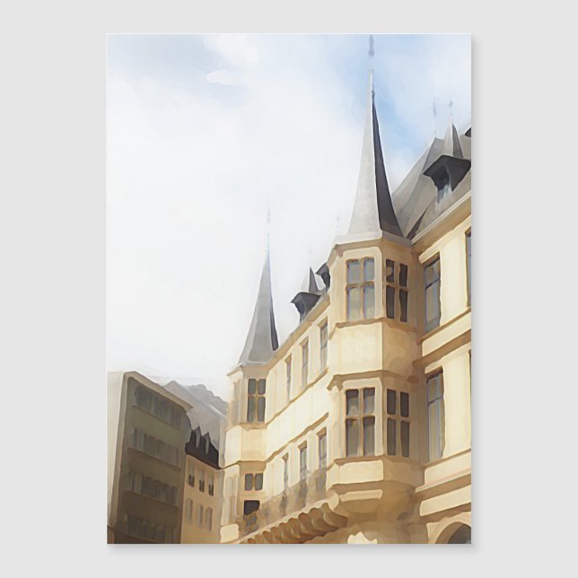 Luxembourg City - Old Town -painting (Front)